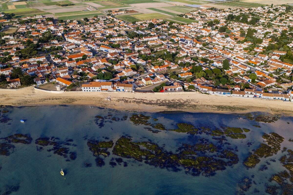 Les Courants, la plage et la mer vus du ciel