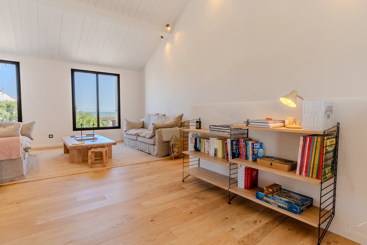 Salon avec vue mer